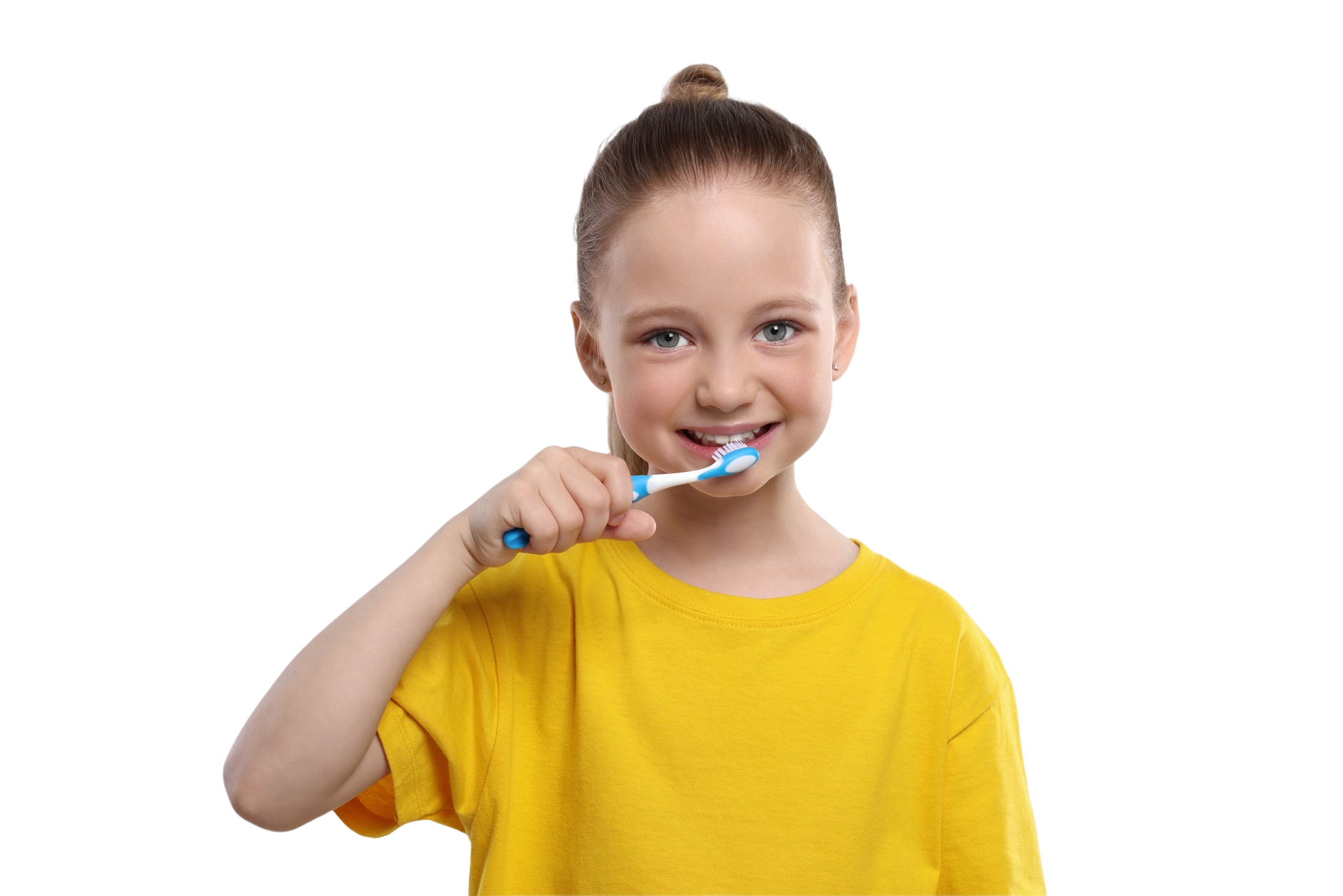 Girl with tootbrush